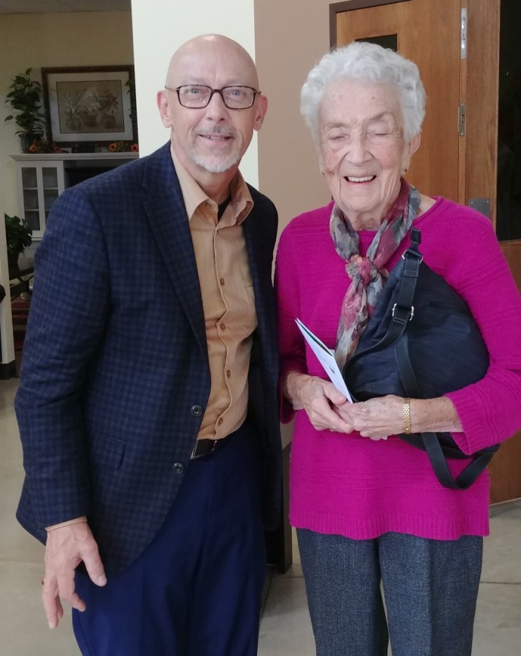Renewal executive director Andy Cornell had the honour of meeting longtime Renewal member Phyllis Graham at St. Andrew's Moncton on Sept. 22. Phyllis and her late husband, the Rev. Murray Graham, joined in 1984 and have been faithful supporters and regular contributors to the Prayer Calendar.
